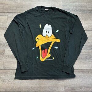 Vintage 1991 Daffy Duck Face Novel Teez Shirt Single Stitch L  Looney Tunes 90s